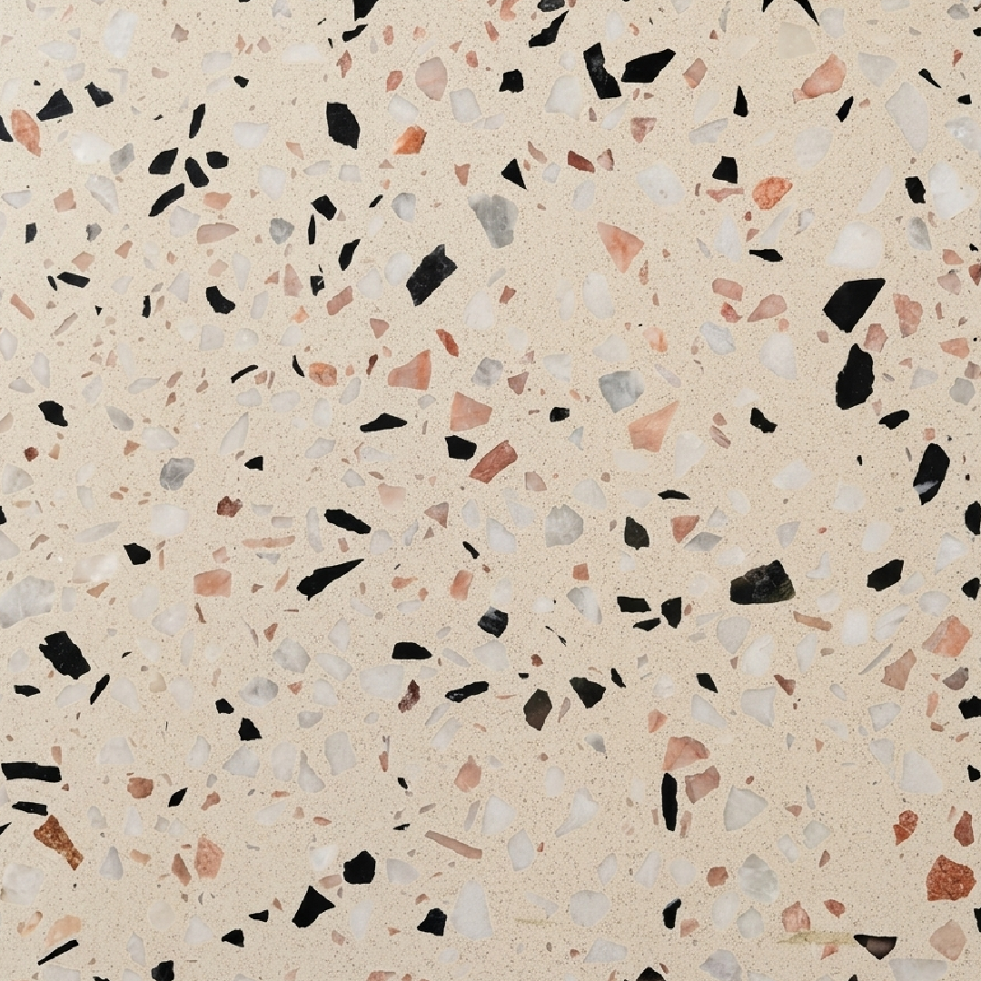 Terrazo Stone Roman Pink White